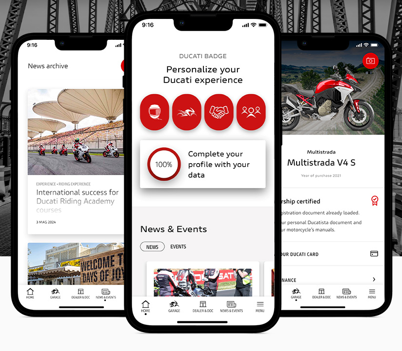 A maneira mais rápida e fácil de estar sempre conectado com o Mundo Ducati!